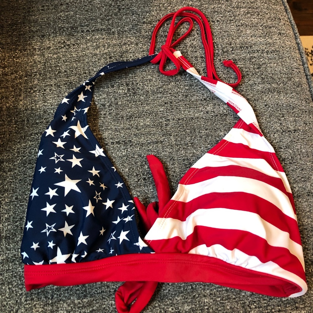 Flag Swimsuit Top sz XL
